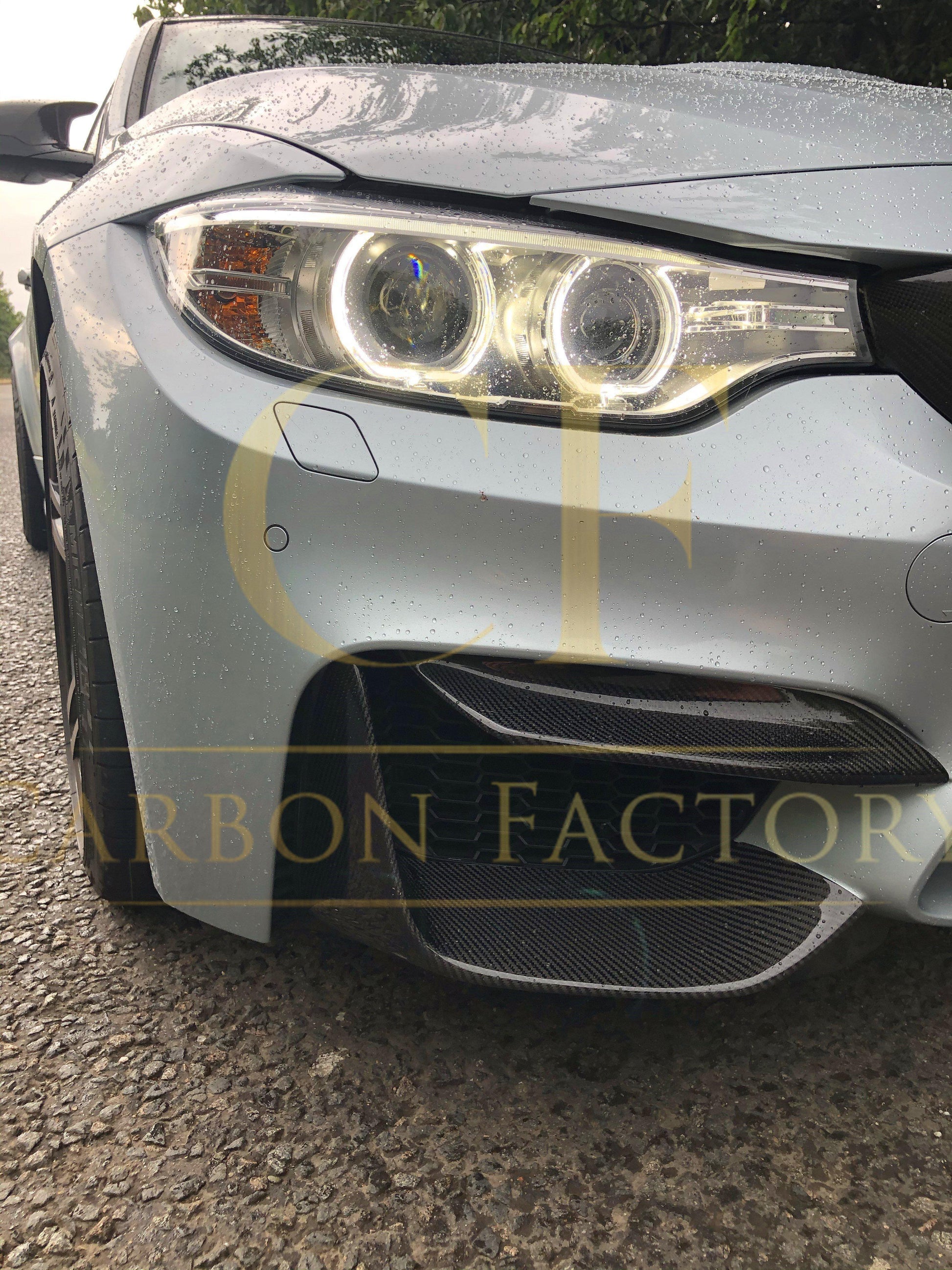 BMW F80 M3 F82 F83 M4 Competition Style Carbon Fibre Front Bumper Trims 14-20-Carbon Factory