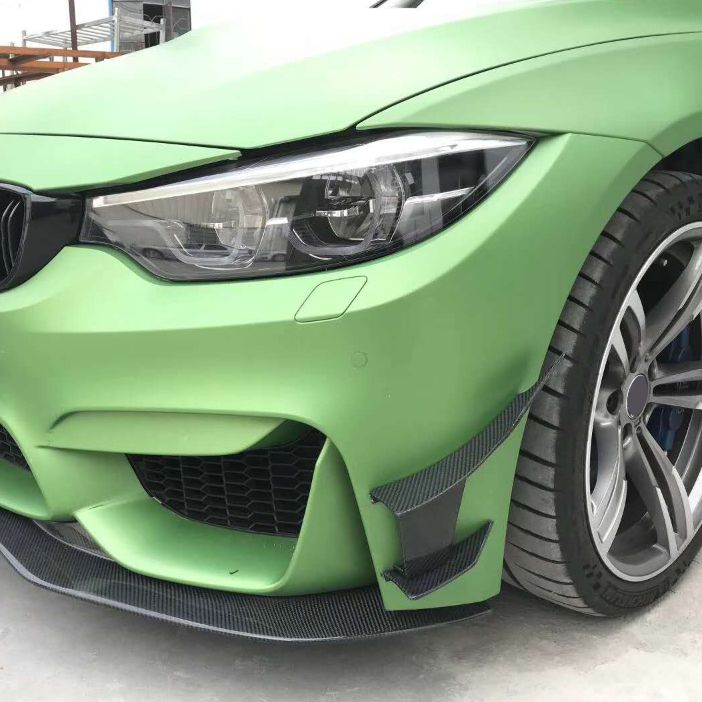 BMW F80 M3 F82 F83 M4 MAD Style Carbon Fibre Front Canards 14-20-Carbon Factory