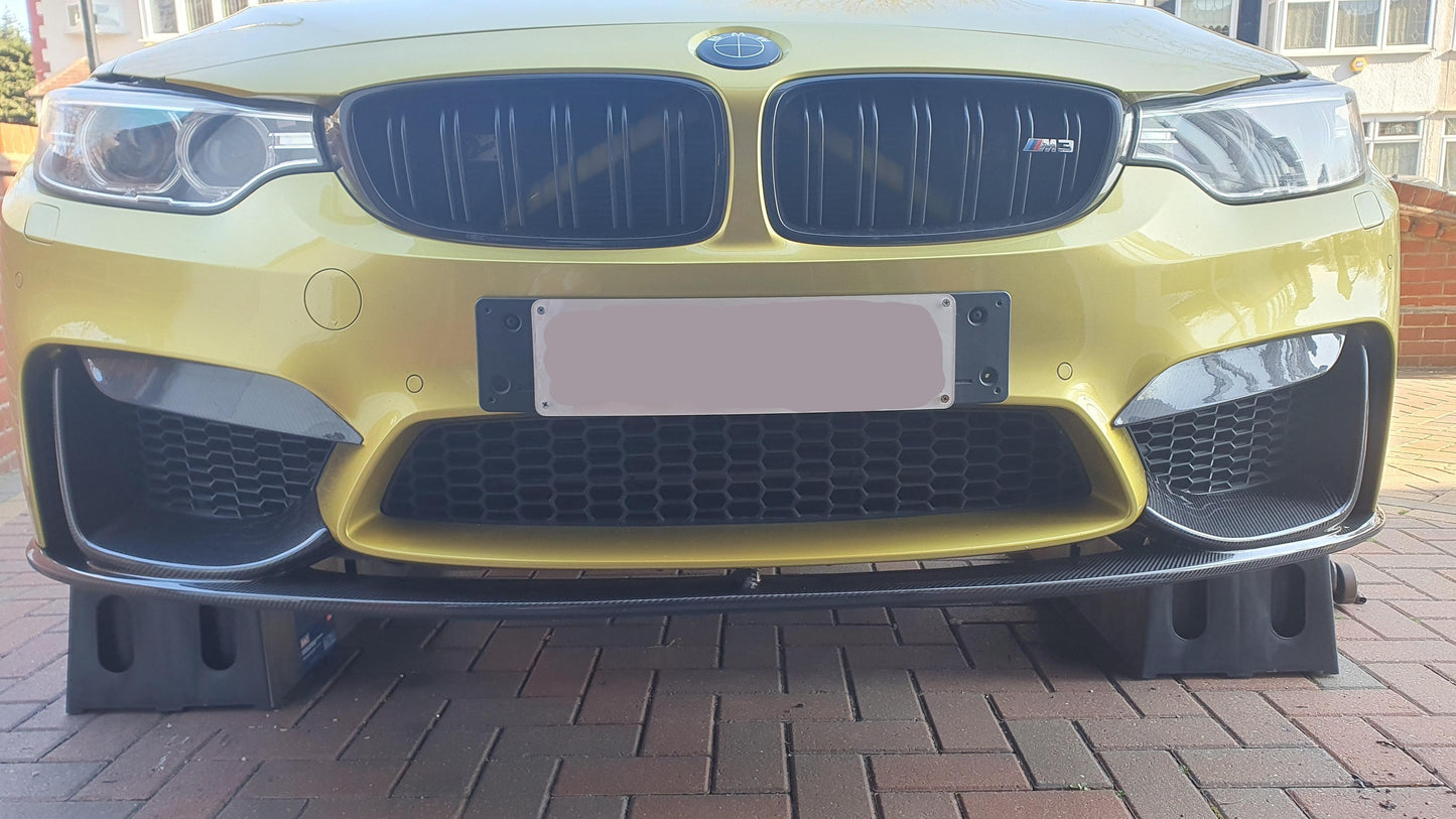 BMW F80 M3 F82 F83 M4 MP Style Carbon Fibre Front Splitter 14-20 (1 Piece design)-Carbon Factory