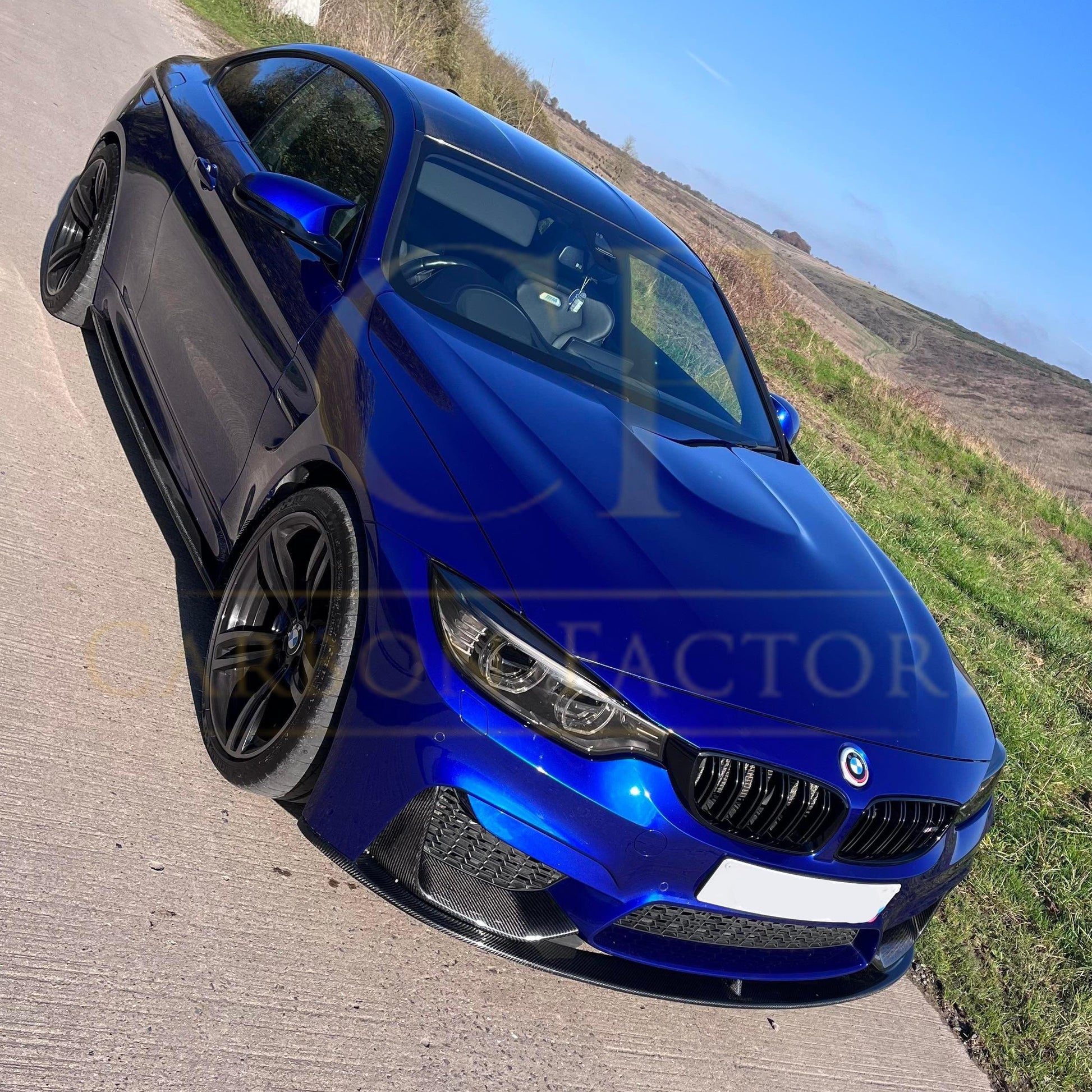 BMW F80 M3 F82 F83 M4 MP Style Carbon Fibre Front Splitter 14-20 (3 Pieces design) by Carbon Factory-Carbon Factory