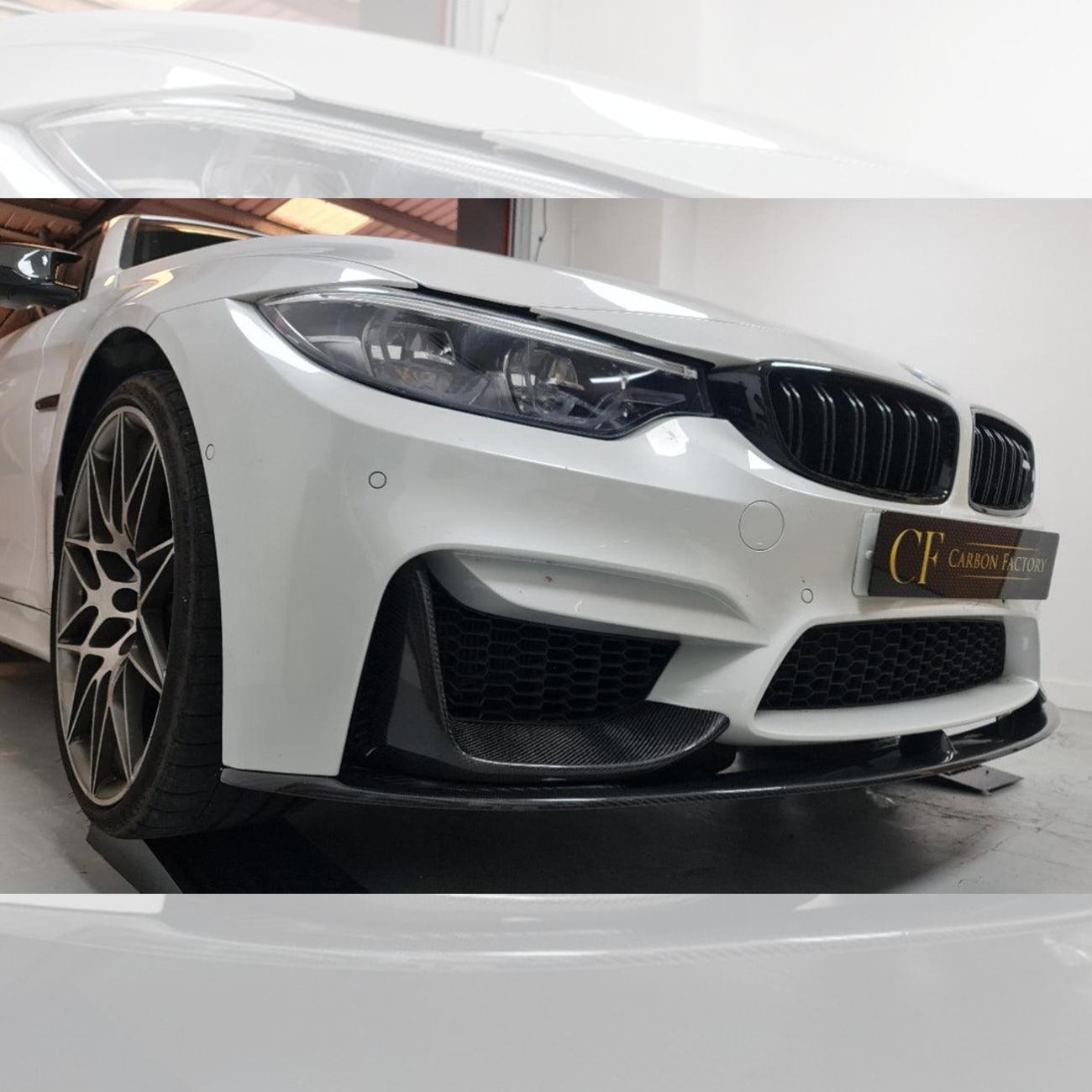 BMW F80 M3 F82 F83 M4 MP Style Carbon Fibre Front Splitter 14-20 (3 Pieces design) by Carbon Factory-Carbon Factory