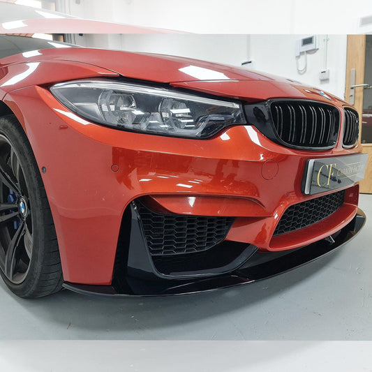 BMW F80 M3 F82 F83 M4 MP Style Gloss Black Front Splitter 14-20-Carbon Factory