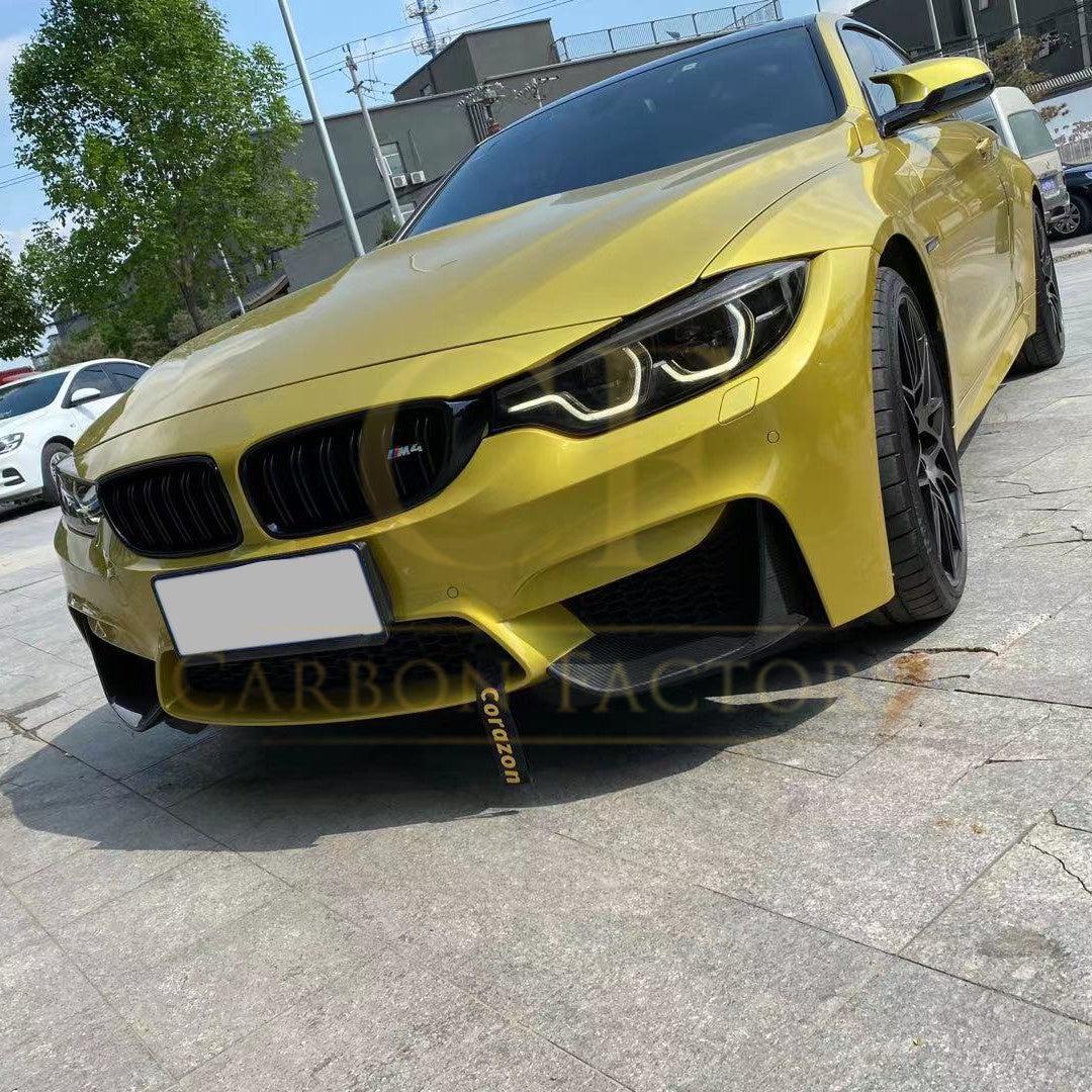 BMW F80 M3 F82 F83 M4 MP Style Pre-Preg Carbon Fibre Front Splitter Covers 14-20 by Carbon Factory-Carbon Factory