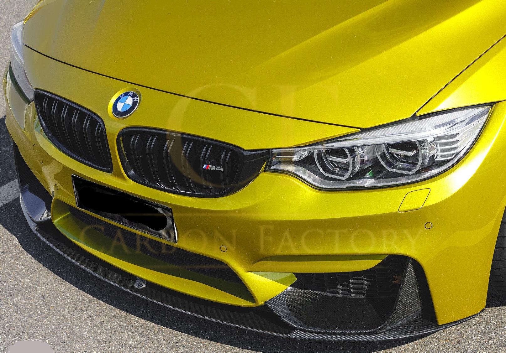 BMW F80 M3 F82 F83 M4 MP Style Pre-preg Carbon Fibre Front Splitter 14-20 (3 Pieces design) by Carbon Factory-Carbon Factory