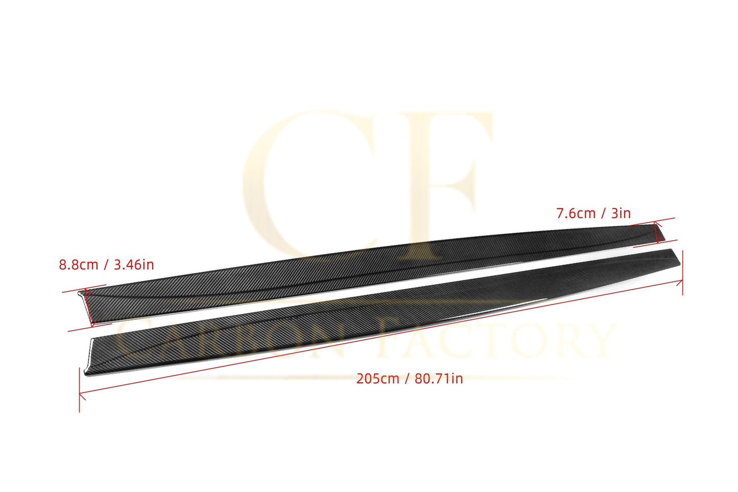 BMW F80 M3 F82 F83 M4 MP Style Pre-preg Carbon Fibre Side Skirt Extension 14-20 by Carbon Factory-Carbon Factory