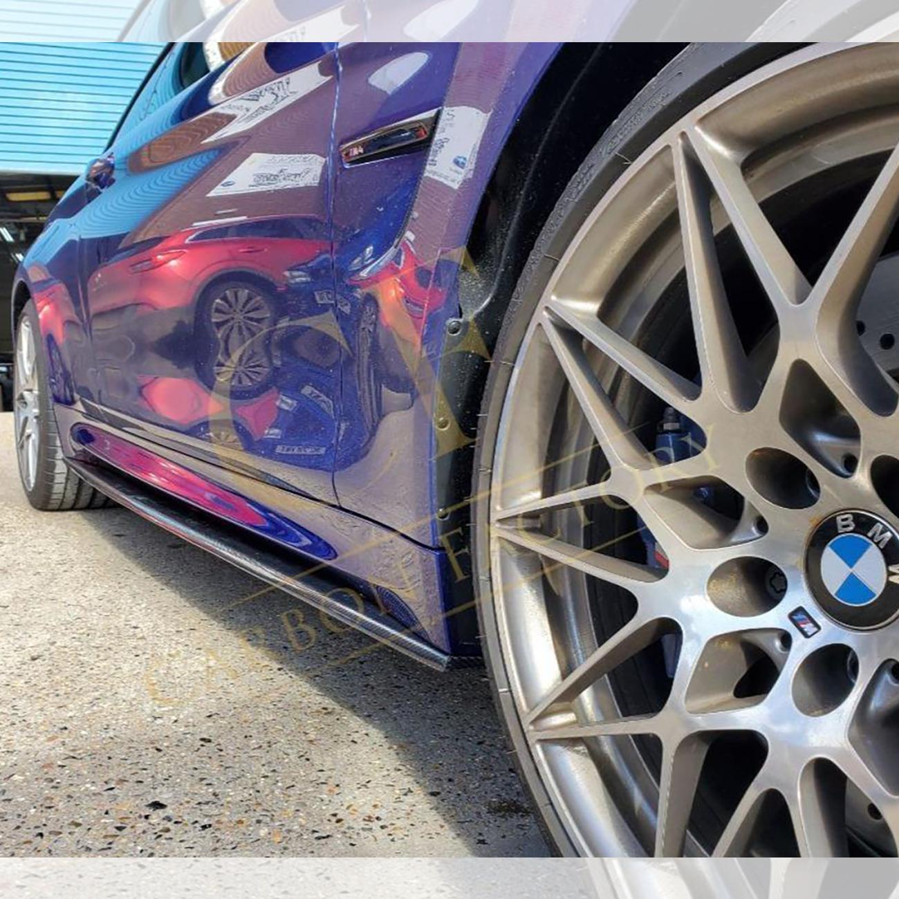 BMW F80 M3 MP Style Carbon Fibre Side Skirt Extension 14-20 by Carbon Factory-Carbon Factory