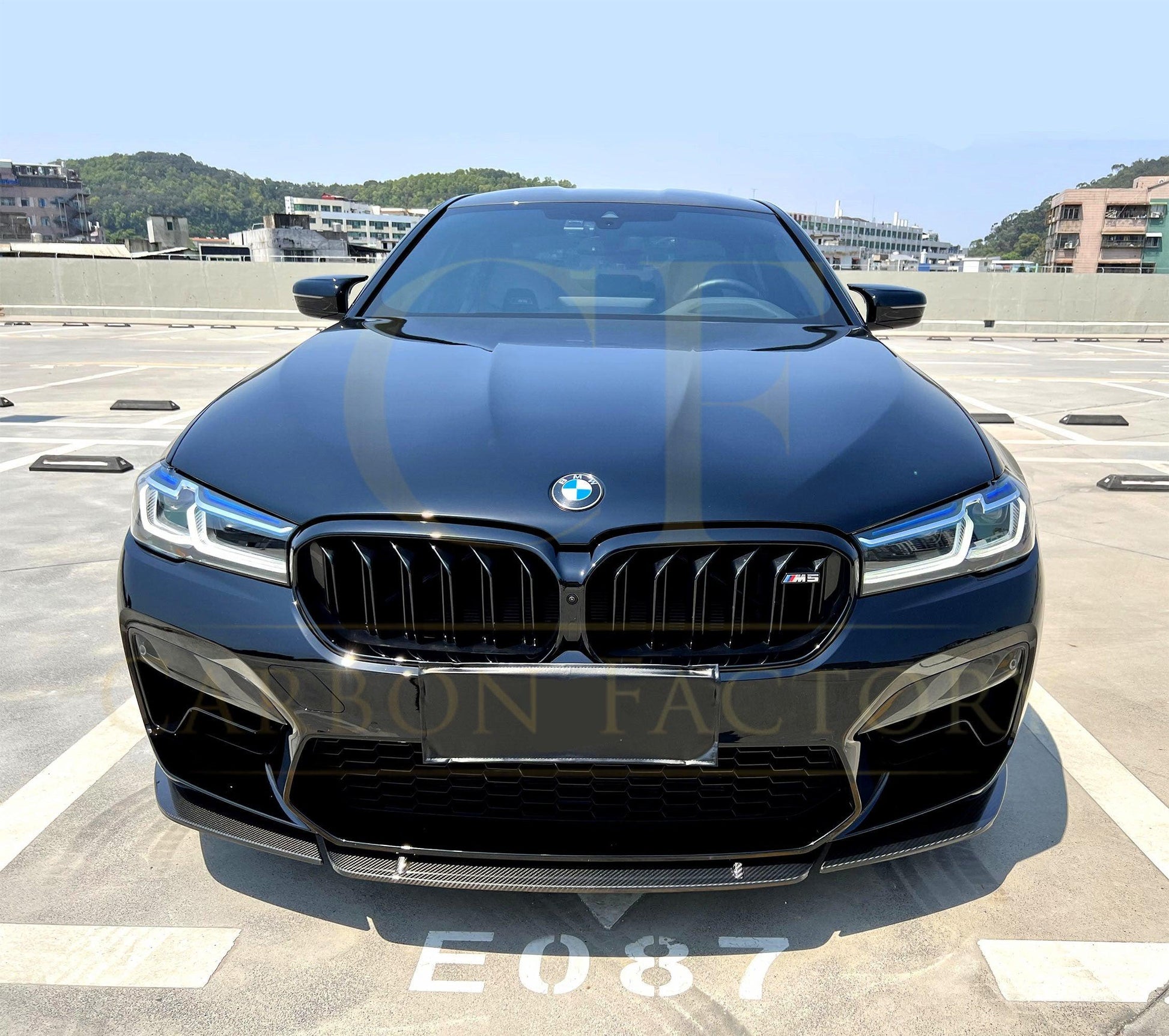 BMW F90 M5 LCI M Style Pre-Preg Carbon Fibre Front Splitter 21-24-Carbon Factory