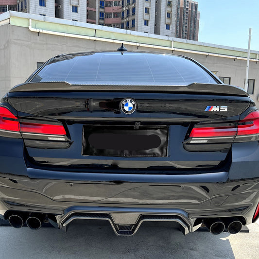 BMW F90 M5 LED style Carbon Fibre Rear Diffuser 21-Present-Carbon Factory