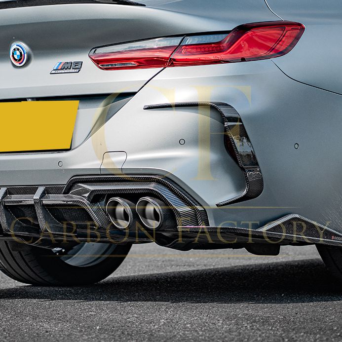 BMW F93 M8 SQ Style Pre-Preg Carbon Fibre Rear Trims 20-Present-Carbon Factory