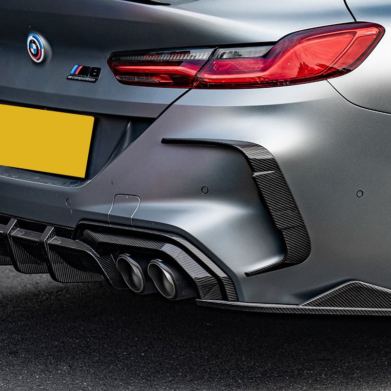 BMW F93 M8 SQ Style Pre-Preg Carbon Fibre Rear Trims 20-Present-Carbon Factory