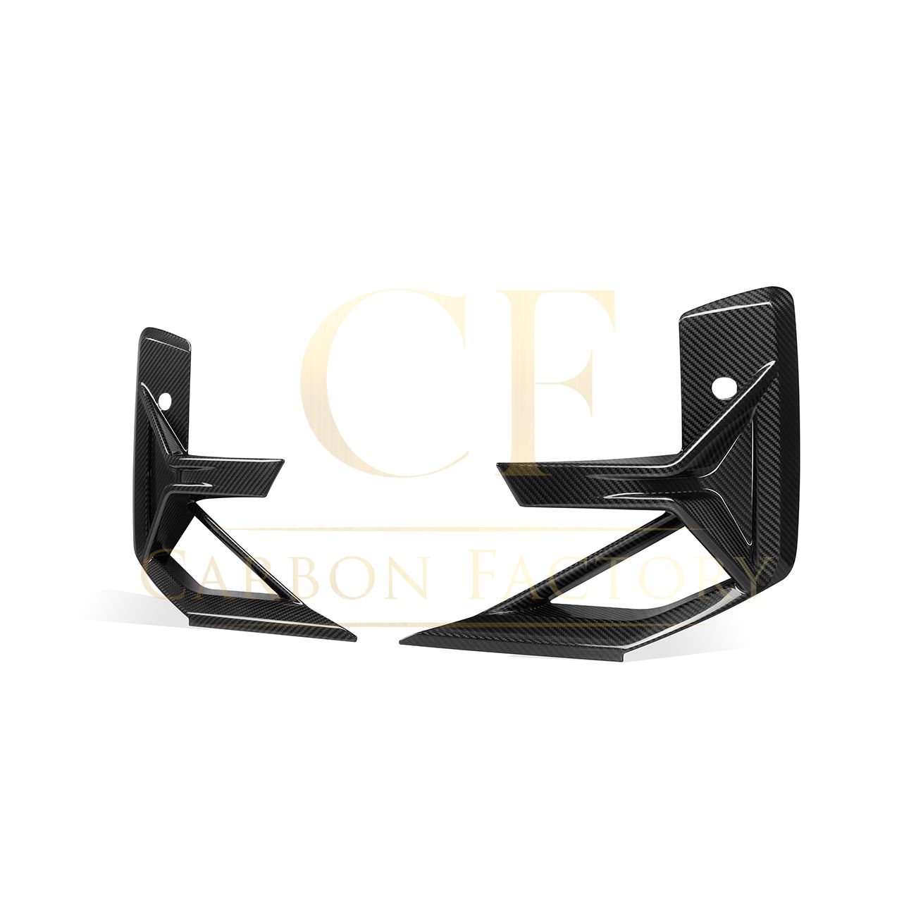 BMW F97 X3M F98 X4M LCI V Style Pre-Preg Carbon Fibre Front Bumper Trims 22-24 by Carbon Factory-Carbon Factory