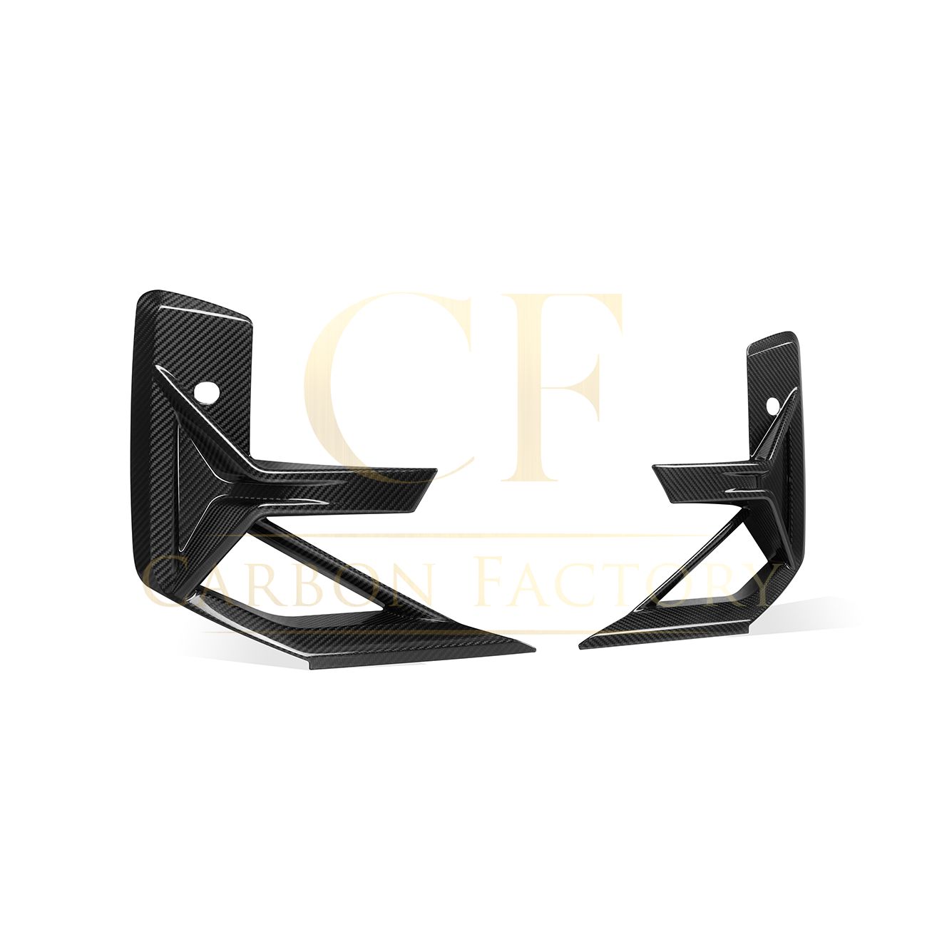 BMW F97 X3M F98 X4M LCI V Style Pre-Preg Carbon Fibre Front Bumper Trims 22-24 by Carbon Factory-Carbon Factory