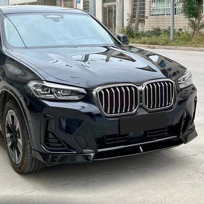 BMW G01 X3 IX3 G02 X4 LCI AC Style Gloss Black Front Splitter 22-Present by Carbon Factory-Carbon Factory