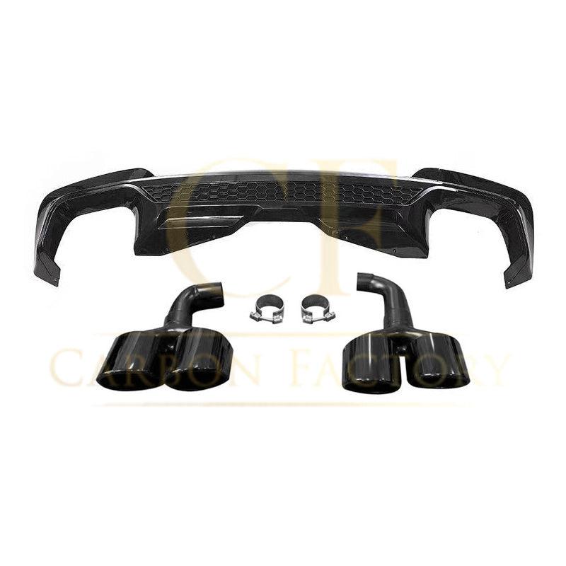 BMW G01 X3 V Style Gloss Black Rear Diffuser + Exhaust Tips 18-21 by Carbon Factory-Carbon Factory