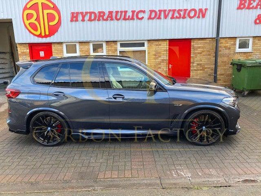 BMW G05 X5 F95 X5M MP Style Gloss Black Side Skirt 19-22-Carbon Factory