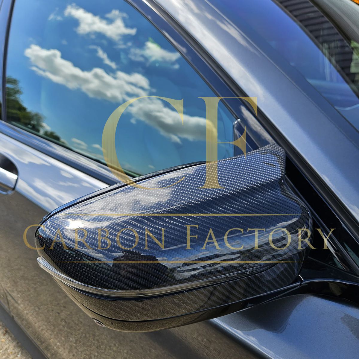 BMW G11 G12 7 Series MP Style Carbon Fibre / Gloss Black Replacement Mirror Covers 15-23-Carbon Factory