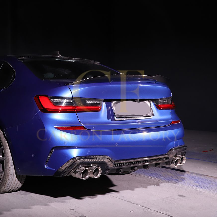 BMW G20 3 Series M Sport M Style Carbon Fibre Rear Diffuser 19-Present-Carbon Factory