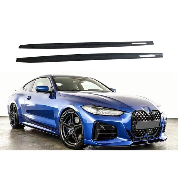 BMW G22 G23 4 Series MP Style Gloss Black Side Skirt 20-Present-Carbon Factory