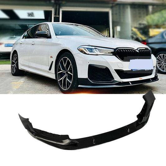 BMW G30 5 Series LCI MP Style Gloss Black Front Splitter 21-Present-Carbon Factory