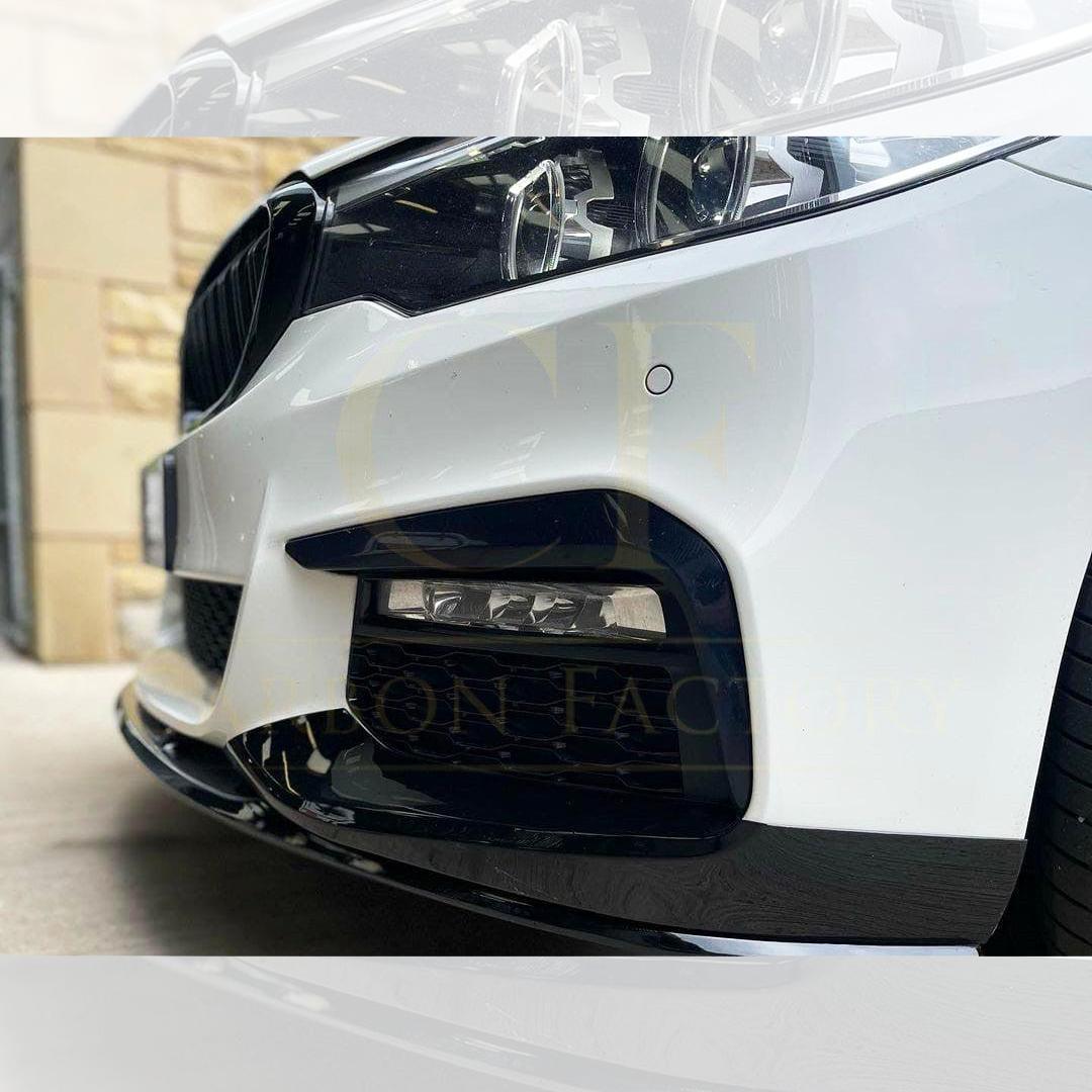 BMW G30 5 Series Pre-LCI Gloss Black Front Splitter M Performance Style 17-20-Carbon Factory
