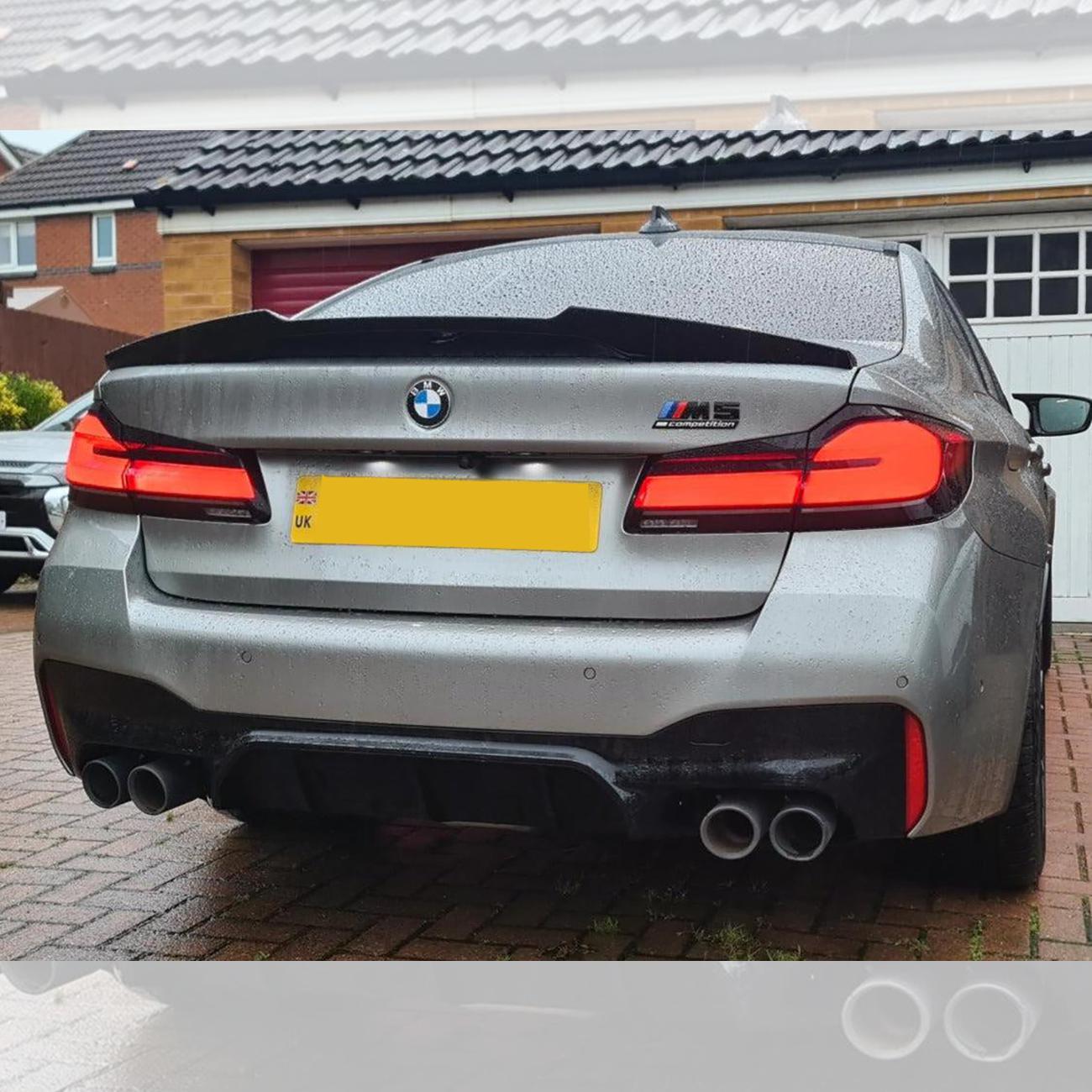 BMW G30 5 Series inc F90 M5 V Style Gloss Black Boot Spoiler 17-Present by Carbon Factory-Carbon Factory