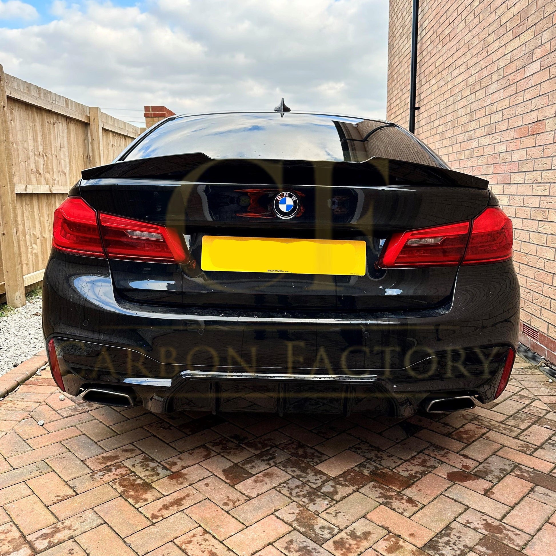 BMW G30 5 Series inc F90 M5 V Style Gloss Black Boot Spoiler 17-Present by Carbon Factory-Carbon Factory