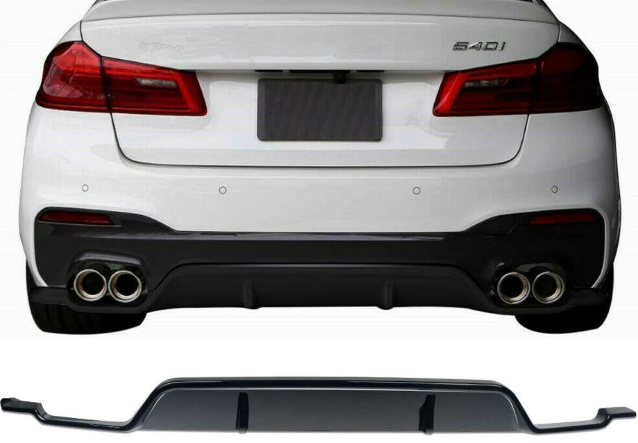 BMW G30 G31 5 Series M Sport 3D Style Gloss Black Rear Diffuser 17-24 by Carbon Factory-Carbon Factory