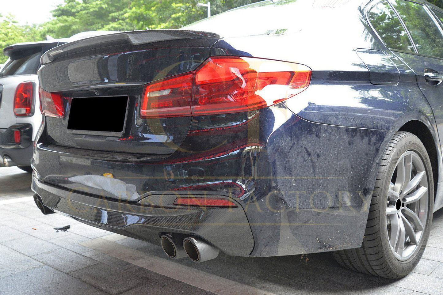 BMW G30 G31 5 Series M Sport Carbon Fibre Rear Diffuser MP Style 17-23-Carbon Factory