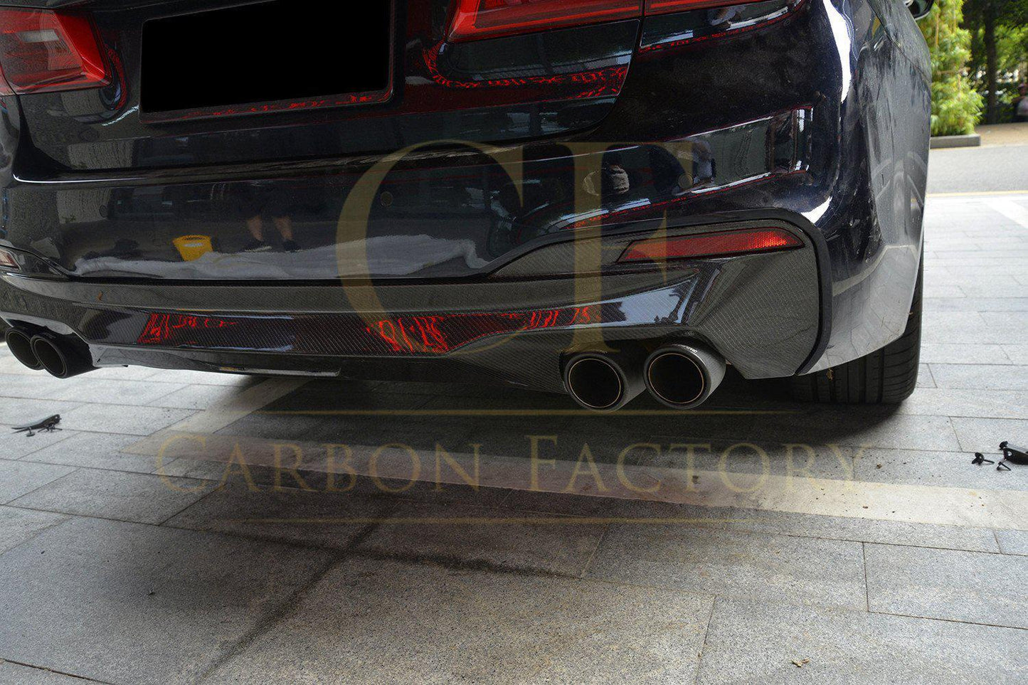 BMW G30 G31 5 Series M Sport Carbon Fibre Rear Diffuser MP Style 17-23-Carbon Factory