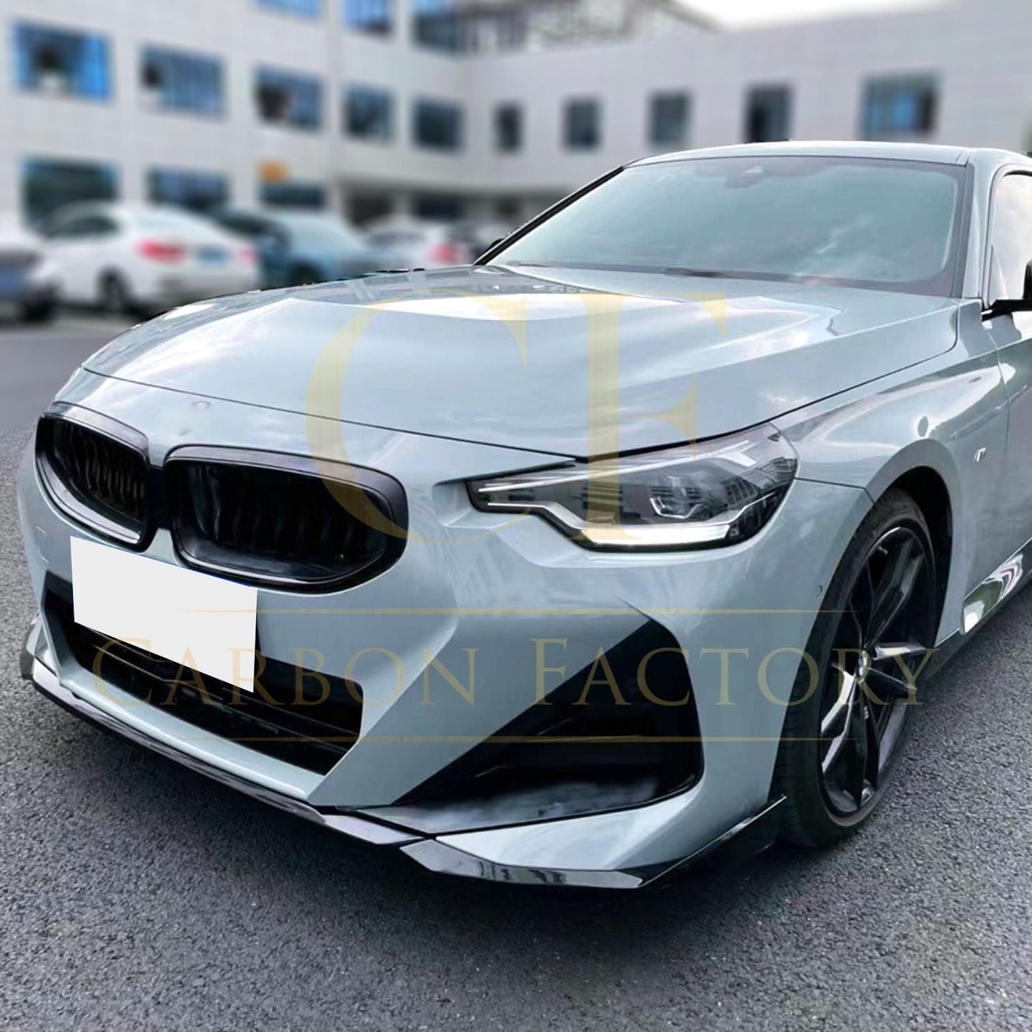 BMW G42 2 Series Coupe M Performance Style Gloss Black Front Splitter 21-Present-Carbon Factory