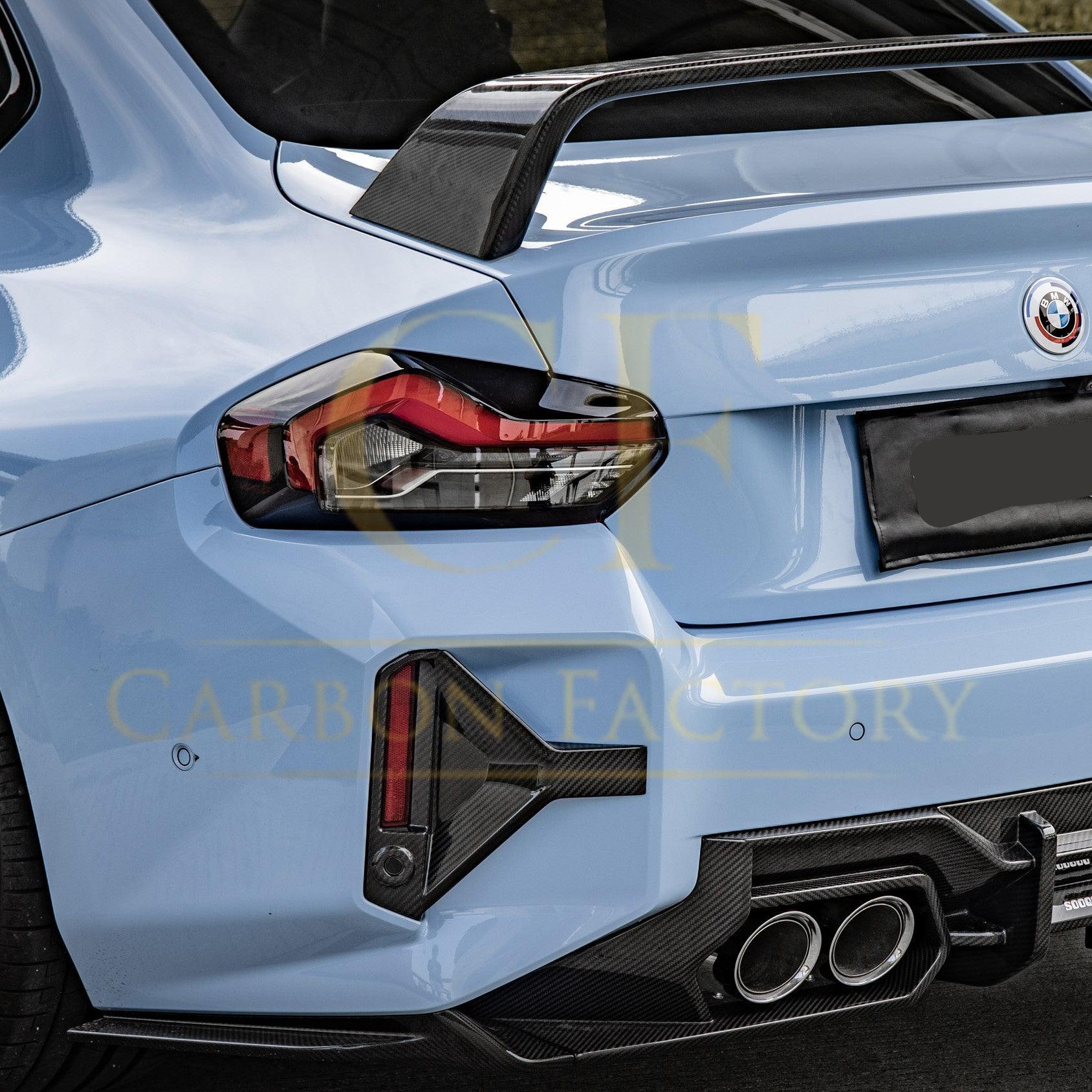 BMW G87 M2 SQ Style Pre-Preg Carbon Fibre Rear Bumper Trims 23-Present by Carbon Factory-Carbon Factory