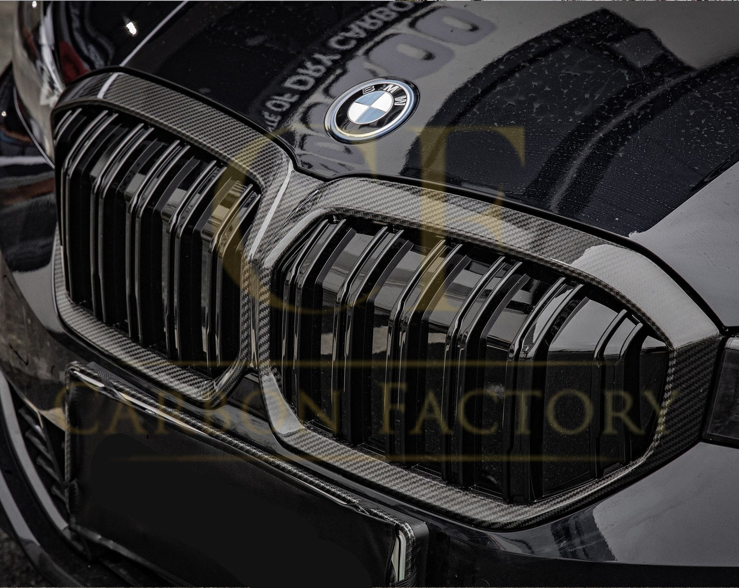 BMW i3 Double Slat Pre-Preg Carbon Fibre Front Grille 23-25-Carbon Factory