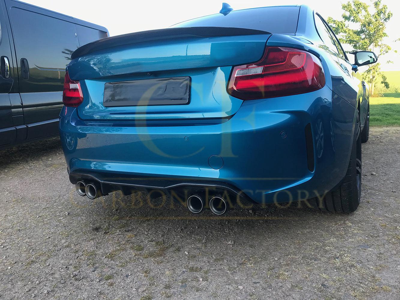 Big Fins Style Carbon Fibre Rear Diffuser for BMW F87 M2 16-21-Carbon Factory