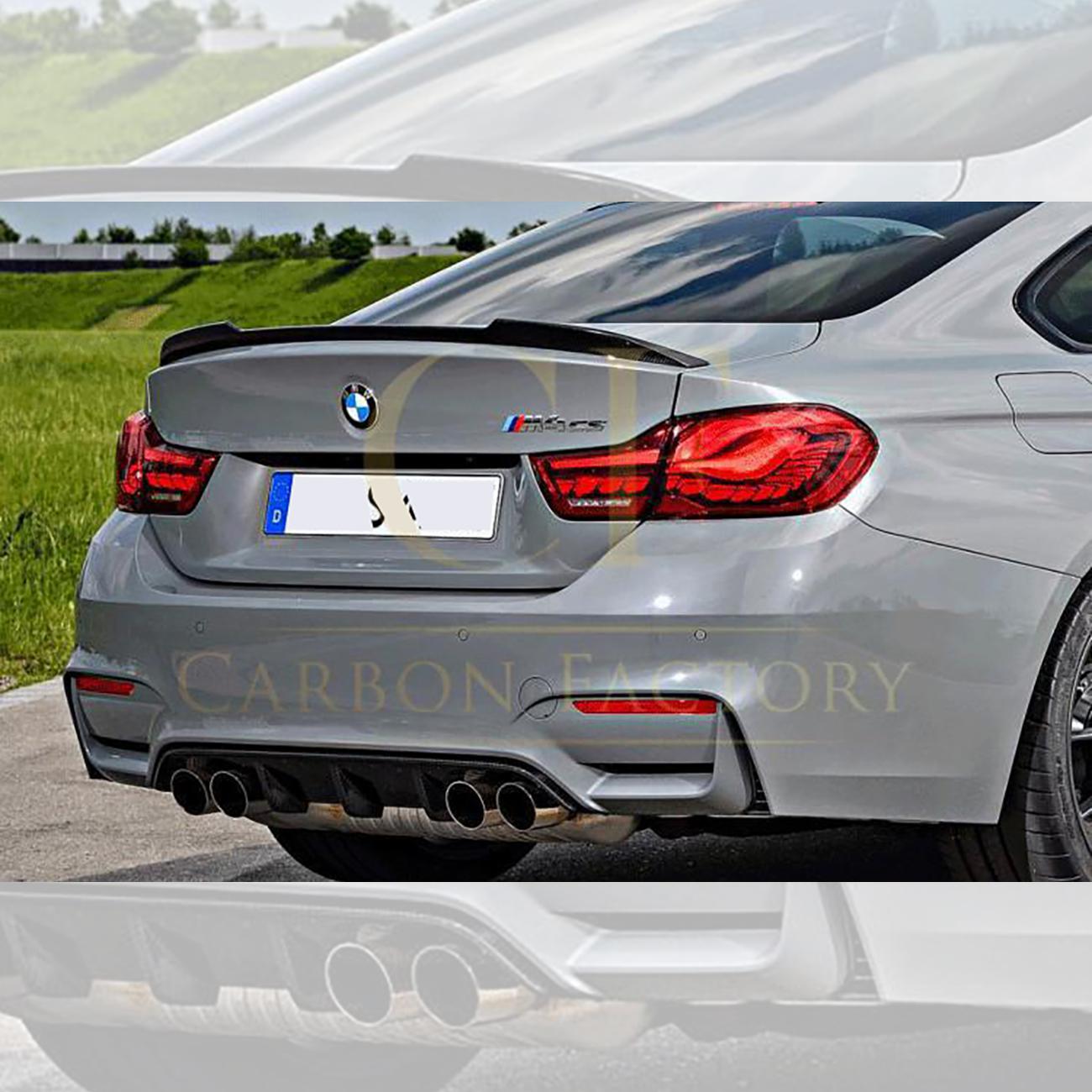 CS Style Pre-Preg Carbon Fibre Boot Spoiler for BMW F82 M4 Coupe 14-20-Carbon Factory