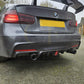 Carbon Fibre Rear Diffuser with LED Light Dual Exhaust for BMW F30 F31 3 Series 12-19-Carbon Factory