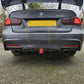 Carbon Fibre Rear Diffuser with LED Light Dual Exhaust for BMW F30 F31 3 Series 12-19-Carbon Factory