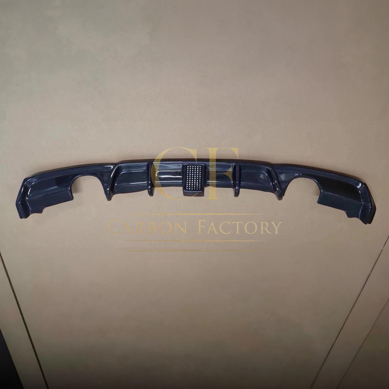 Carbon Fibre Rear Diffuser with LED Light Dual Exhaust for BMW F30 F31 3 Series 12-19-Carbon Factory