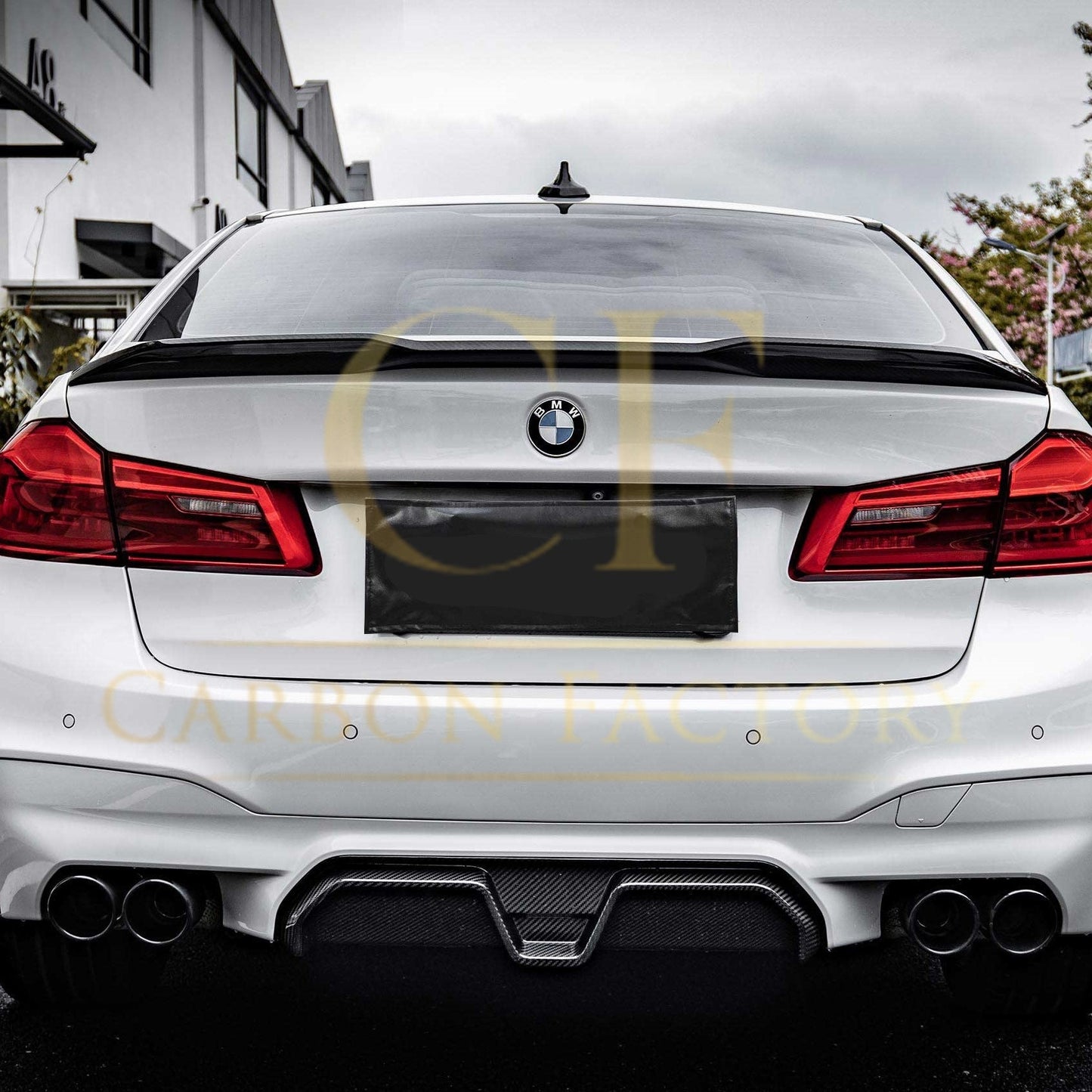 DA Style Pre-Preg Carbon Fibre Boot Spoiler for BMW 5 Series G30 F90 M5 17-23-Carbon Factory