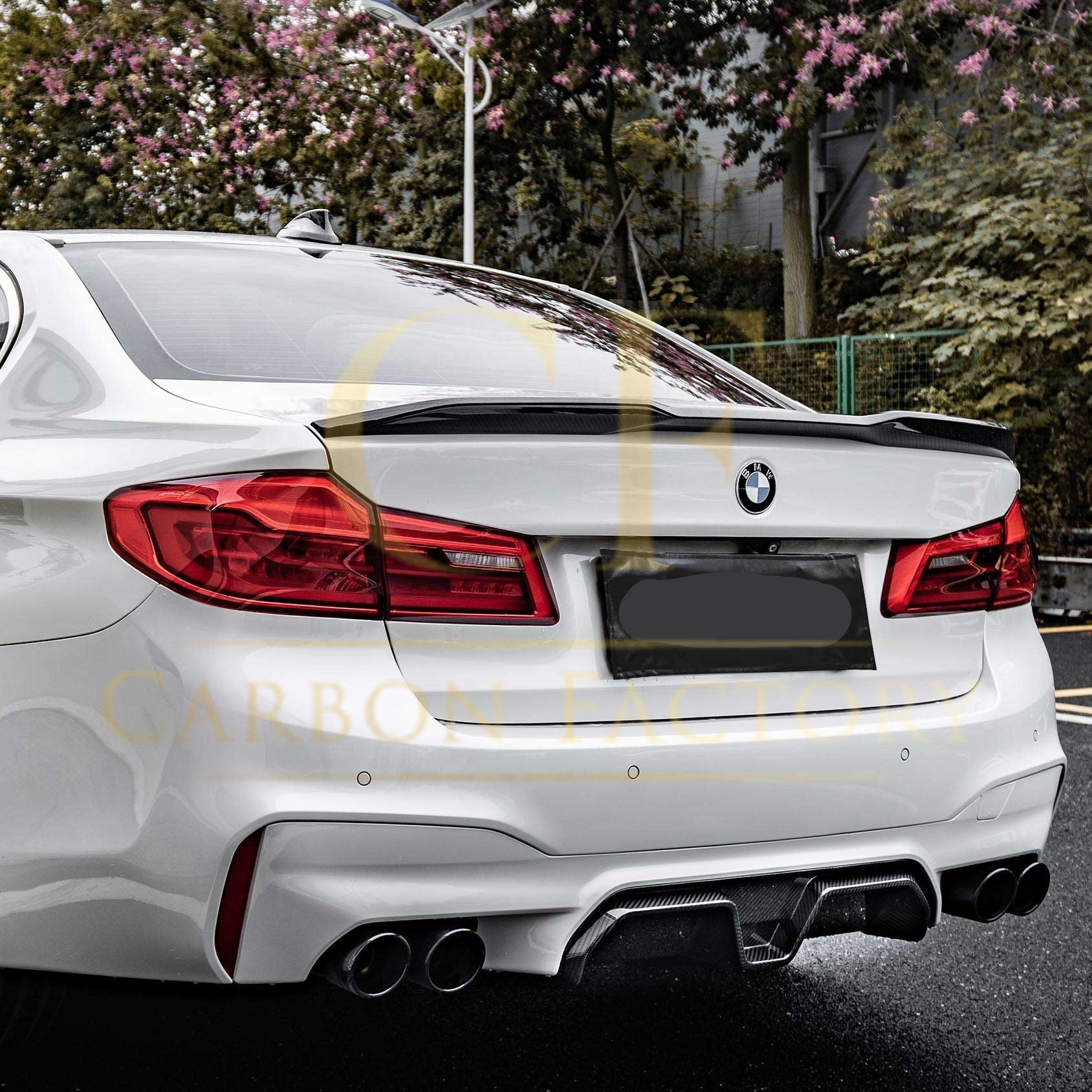 DA Style Pre-Preg Carbon Fibre Boot Spoiler for BMW 5 Series G30 F90 M5 17-23-Carbon Factory