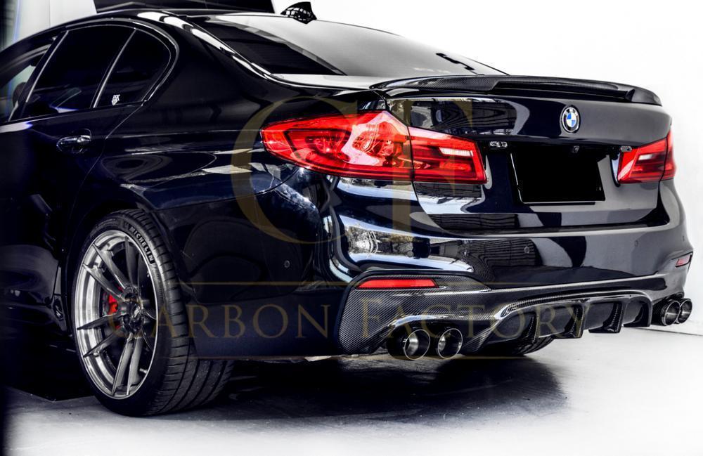 FD Style Carbon Fibre Rear Diffuser for BMW G30 G31 5 Series M Sport 17-23-Carbon Factory