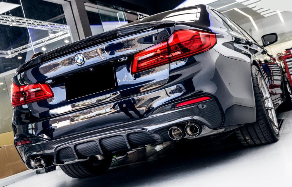 FD Style Carbon Fibre Rear Diffuser for BMW G30 G31 5 Series M Sport 17-23-Carbon Factory