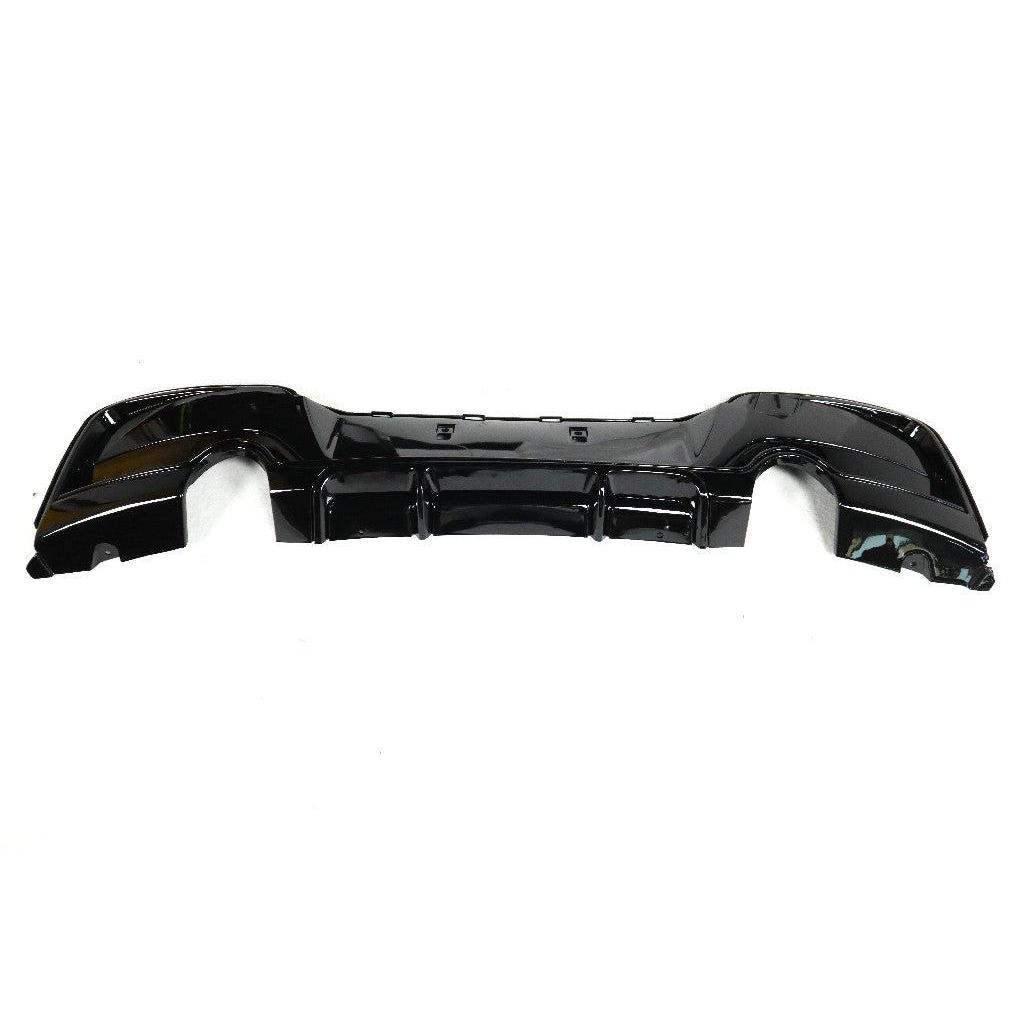 Gloss Black Rear Diffuser Dual Exhaust for BMW F20 1 Series Pre-LCI 12-14-Carbon Factory