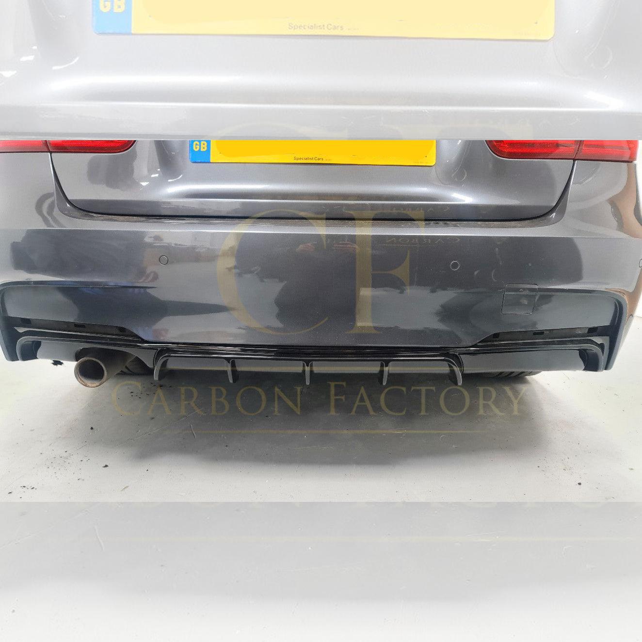 Gloss Black Rear Diffuser Twin Exhaust for BMW F30 F31 3 Series 12-19-Carbon Factory