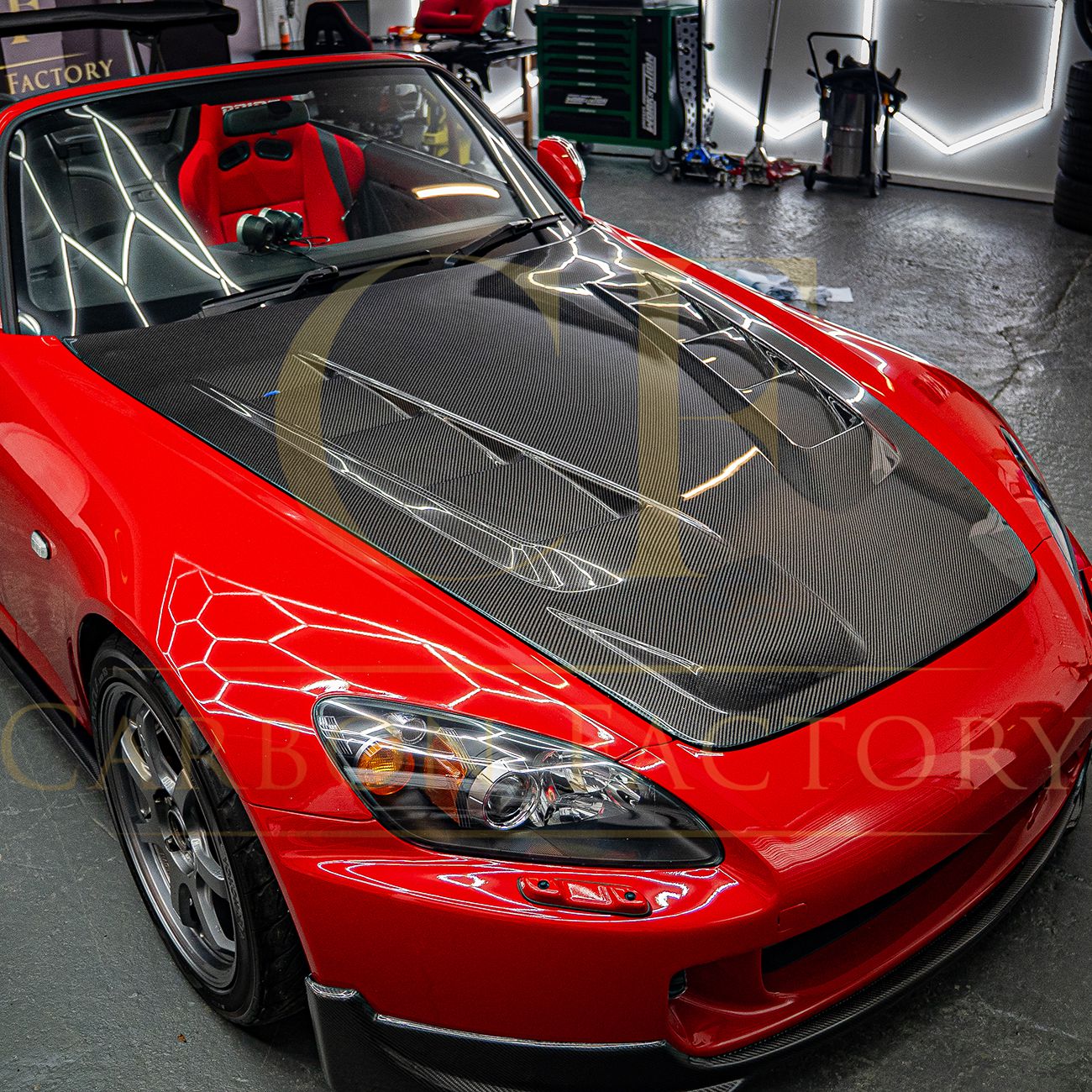 Honda S2000 J Style Carbon Fibre Bonnet 99-09 by Carbon Factory-Carbon Factory