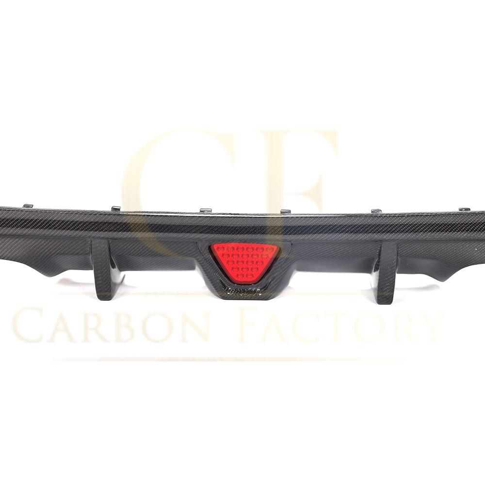 LED Style Carbon Fibre Rear Diffuser for BMW F22 2 Series M Sport 14-21-Carbon Factory