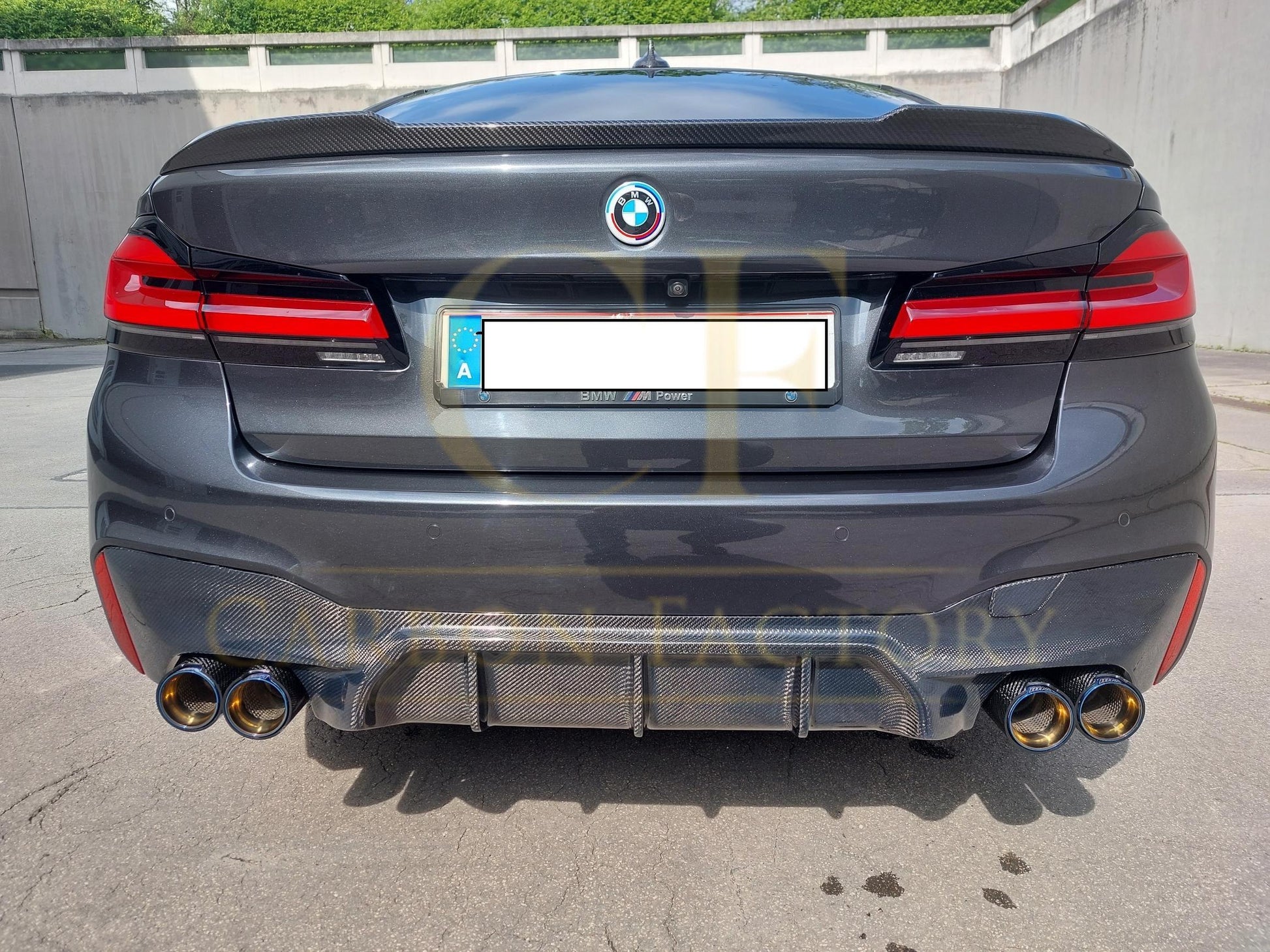 M5 Style Carbon Fibre Rear Diffuser for BMW G30 G31 5 Series M Sport 17-23-Carbon Factory