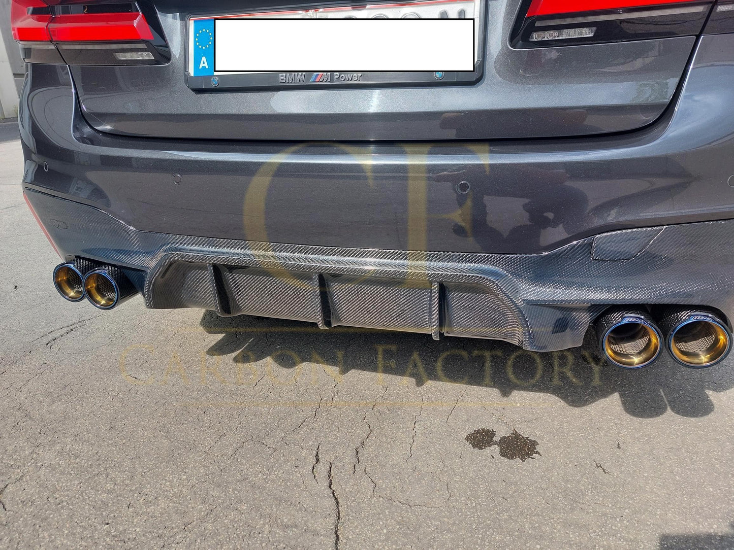 M5 Style Carbon Fibre Rear Diffuser for BMW G30 G31 5 Series M Sport 17-23-Carbon Factory