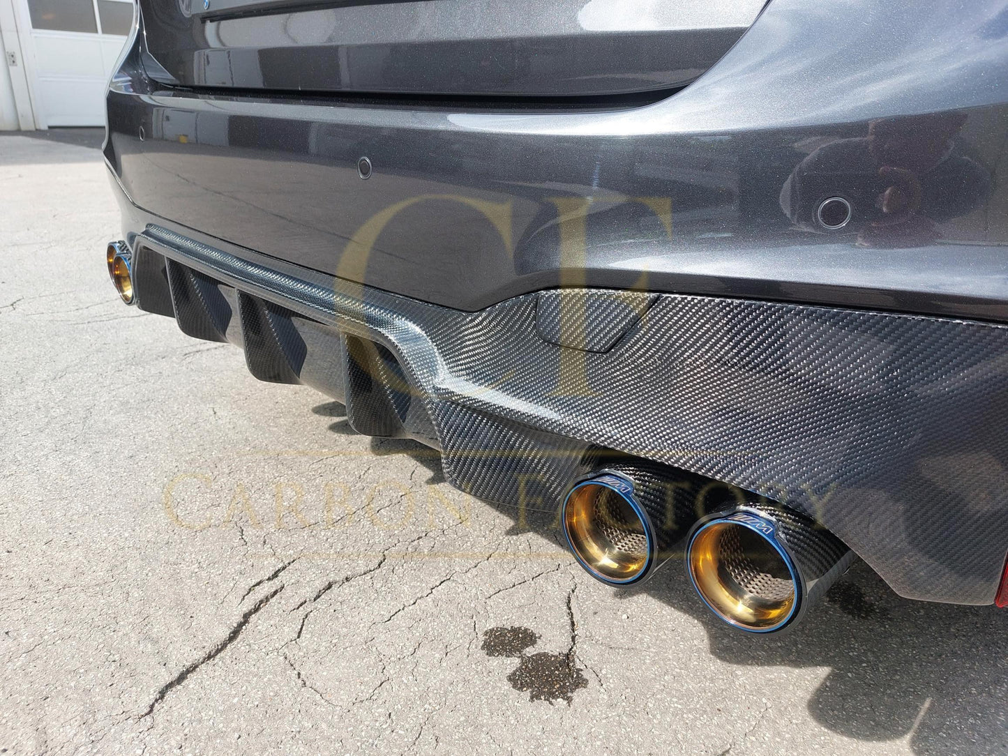 M5 Style Carbon Fibre Rear Diffuser for BMW G30 G31 5 Series M Sport 17-23-Carbon Factory