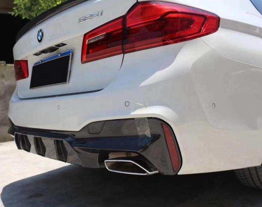 M5 Style Carbon Fibre Rear Diffuser for BMW G30 G31 5 Series M Sport 17-23-Carbon Factory