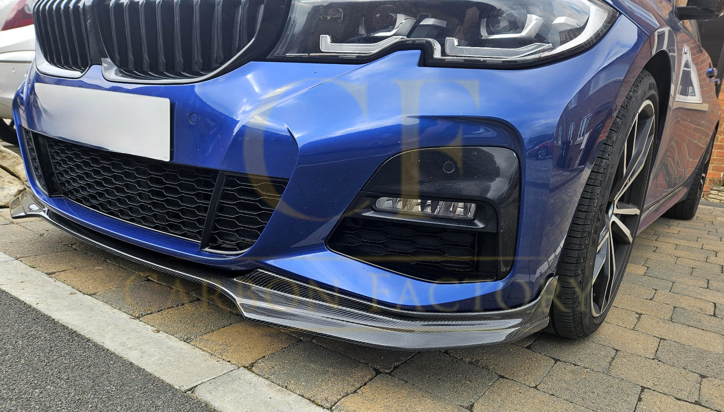 MP Style Carbon Fibre Front Splitter for BMW G20 3 Series Pre-LCI M Sport 19-22-Carbon Factory